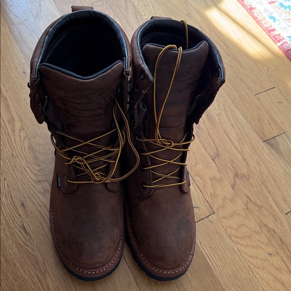 Red Wing Shoes Brown Leather Work Boots (Loggermax) - Picture 1 of 3